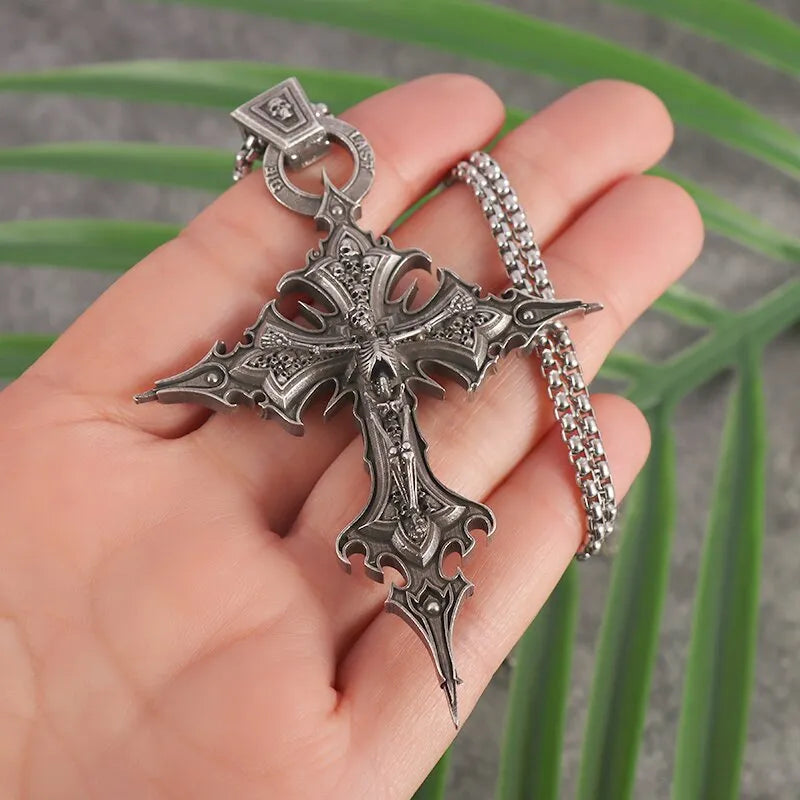 Skull Cross Pendant Necklace