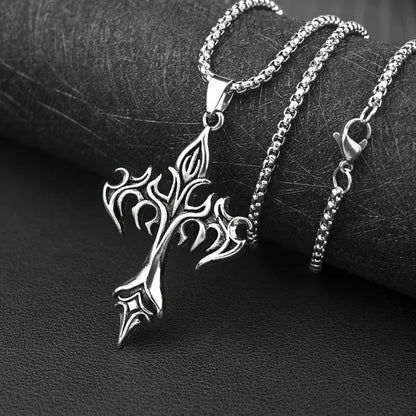 Cross Amulet Stainless Steel Pendant